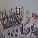 Autor: Katarína VAVROVÁ, Akademická maliarka, Názov diela: Archa, Technika: ručne kolorovaný lept, Motív: krajina, architektúra, Rozmery: 50x70cm, Rok: 2012