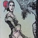 Autor: Katarína VAVROVÁ, Akademická maliarka, Name of work: Ex Libris - Boro, Technique: ručne kolorovaný lept, Motif: figured, nudes, Size: 8x5 cm, Year: 2012