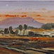 Autor: Ján KUCHTA, Názov diela: Krajina XII, Technika: akvarel, Motív: krajina, architektúra, Rozmery: 45x65,5 cm, Rok: 2010