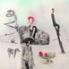 Autor: Katarína VAVROVÁ, Akademická maliarka, Name of work: Madam Fay II, Technique: Ručne kolorovaný lept, Motif: figured, nudes, Size: 49,5x60 cm, Year: 2018