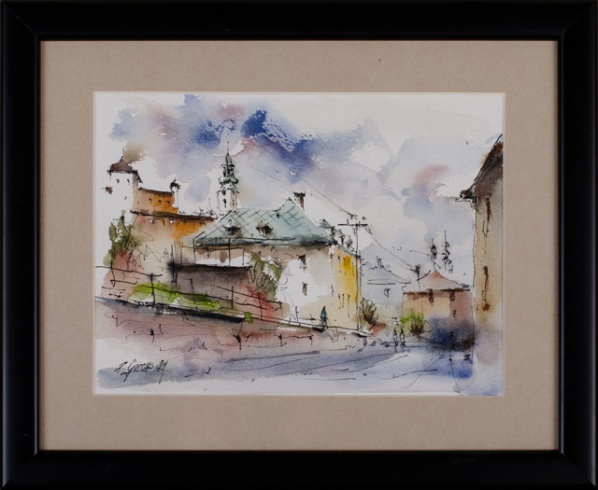 Peter GRCSS - B - Star zmok z ulice J. Pchu II. (2021), Technika: kolorovan akvarel, Rozmery: 23x17 cm