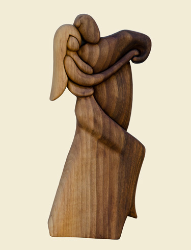 Vincent BANDÚR - Tancujúci (2020), Technika: drevorezba, Rozmery: 28,5 x 13,5 cm