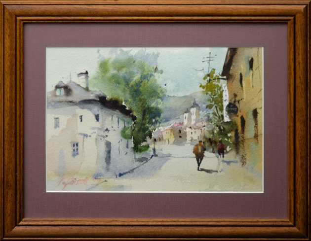 Peter GÖRCSÖS - Banská Štiavnica - Pri Pražovni (2022), Technika: akvarel, Rozmery: 17 x 23 cm